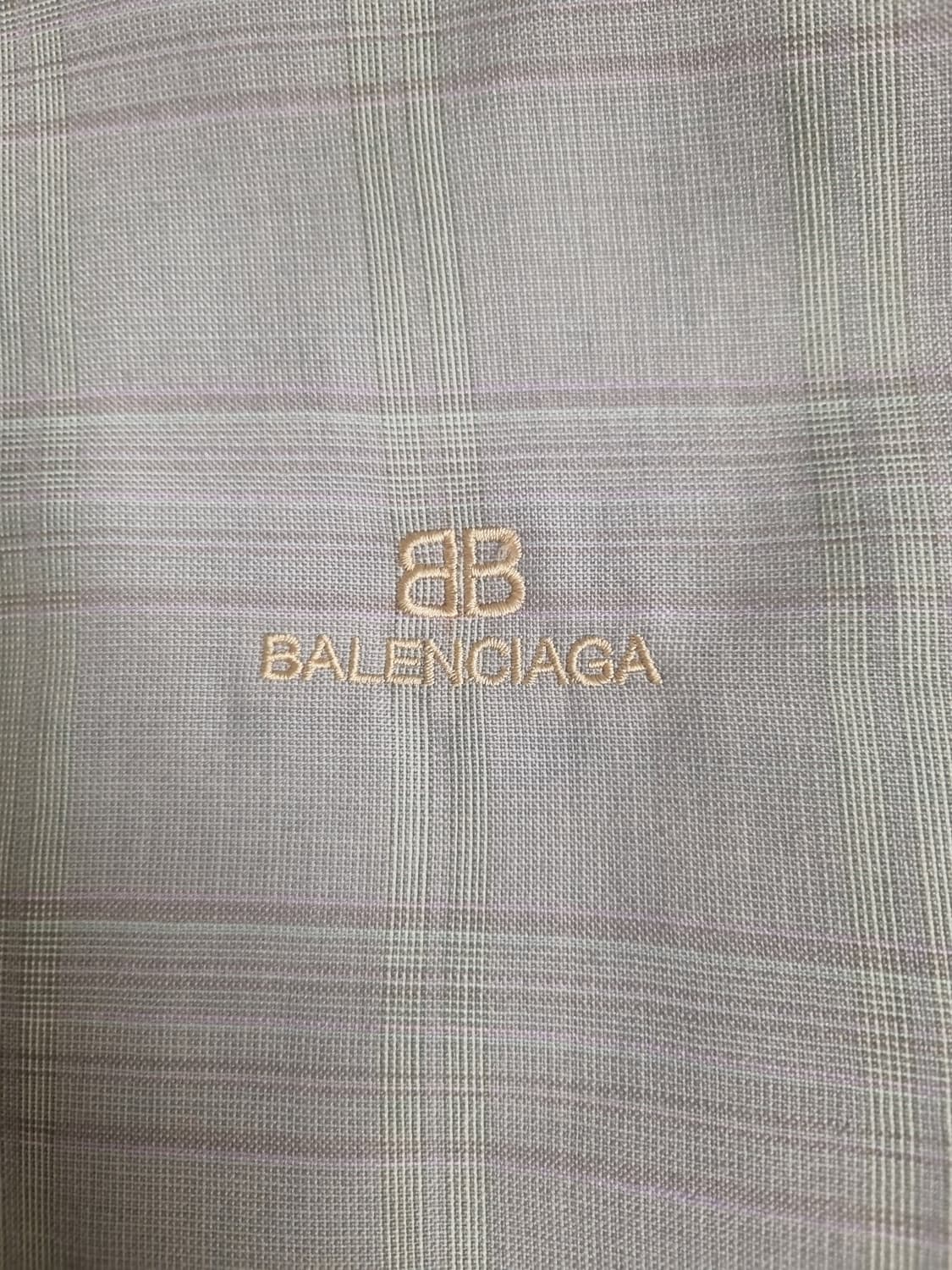 발렌시아가 체크 패턴 블루종 자켓 상품이미지4