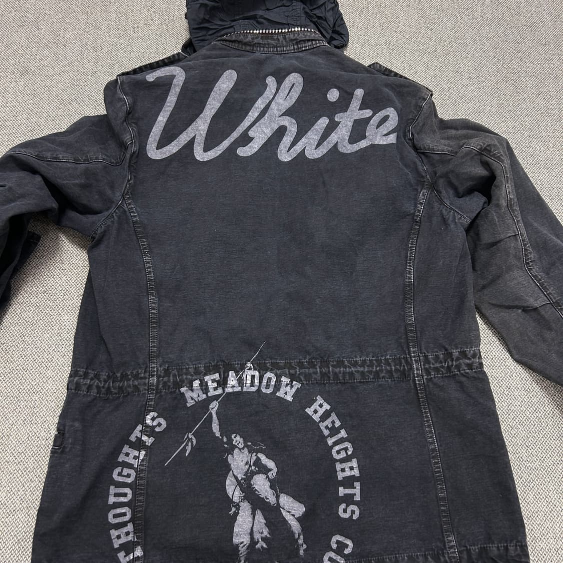 오프화이트 아카이브 워시드 블랙 M65 자켓(S) 상품이미지7