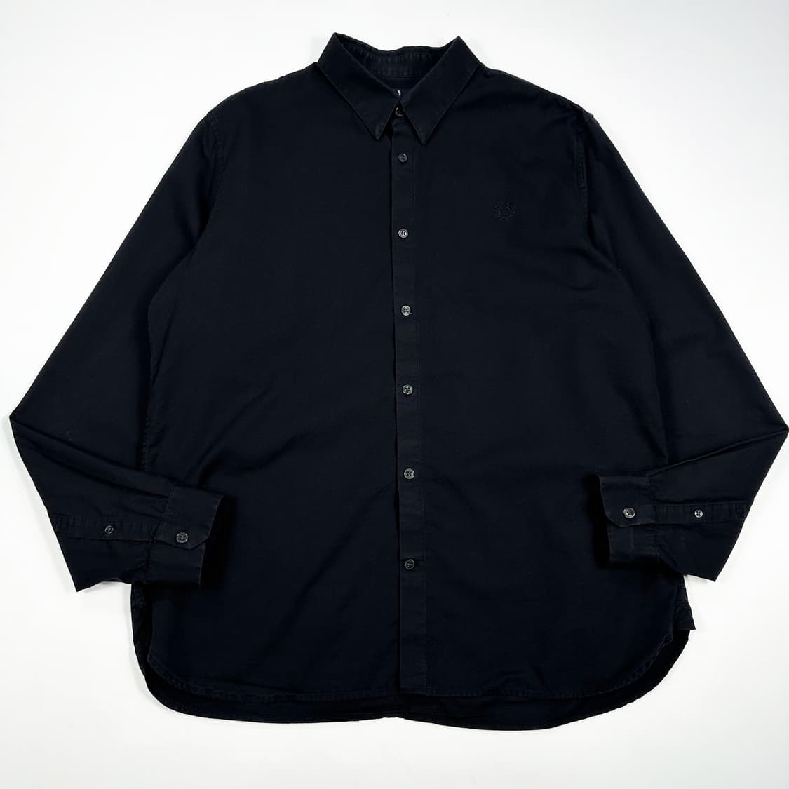 프레드페리 클래식 자수 셔츠 블랙 XL 상품이미지1