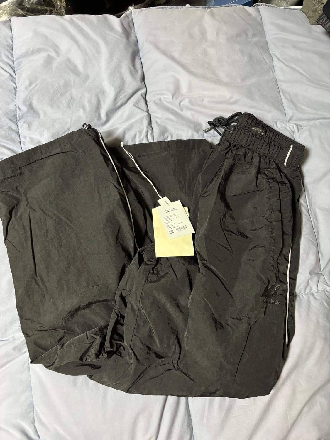 1 폴리테루 휴먼인덱스 트랙 팬츠 블랙 화이트 상품이미지1