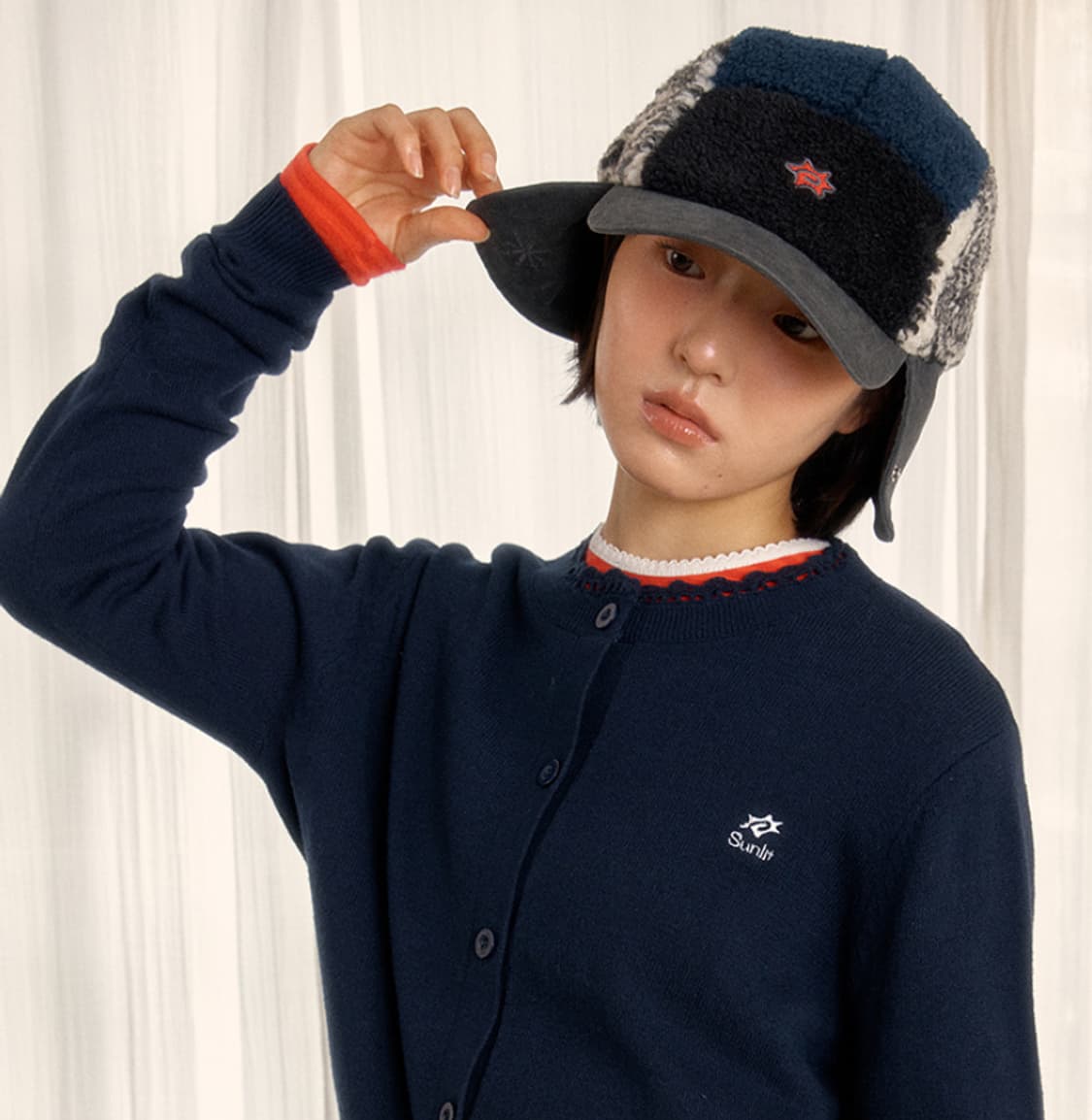 [새상품] 썬릿 플리스 트루퍼 햇 (Navy) 상품이미지7