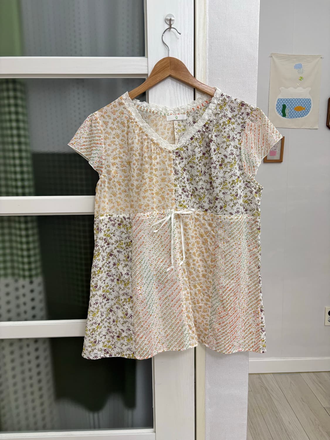 잔꽃 패치워크 블라우스 상품이미지5