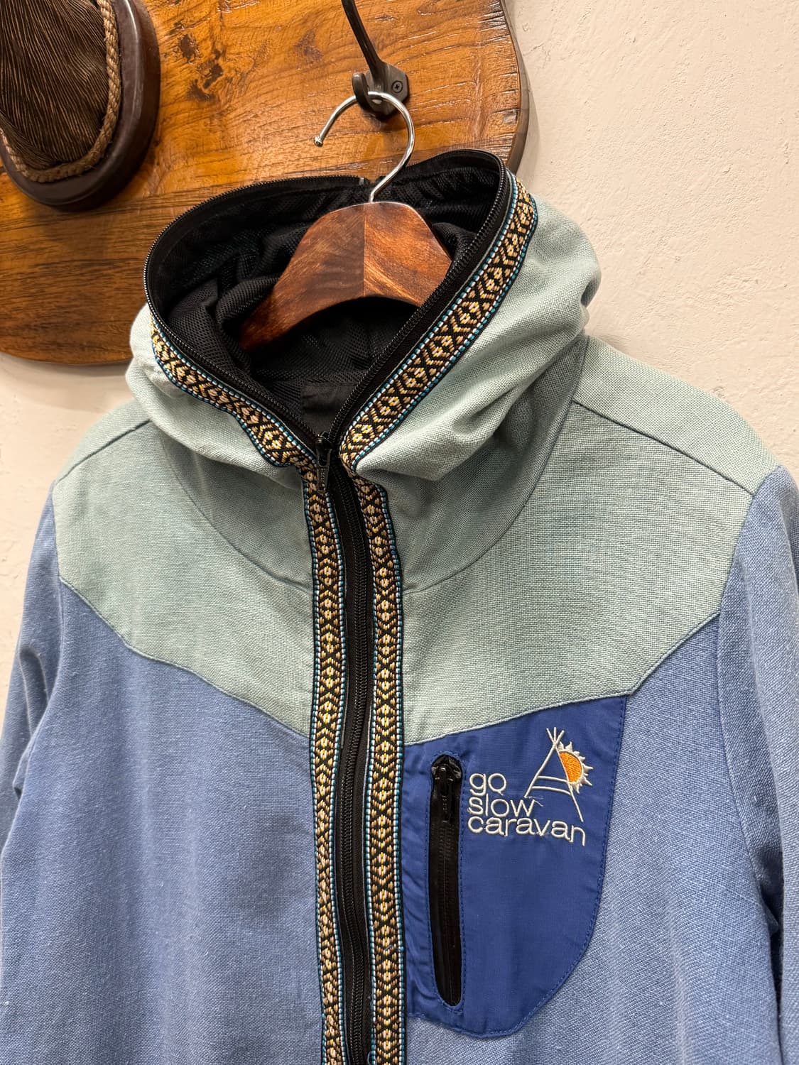 66) go slow caravan Multi-Fabric Zip Hoo 상품이미지3