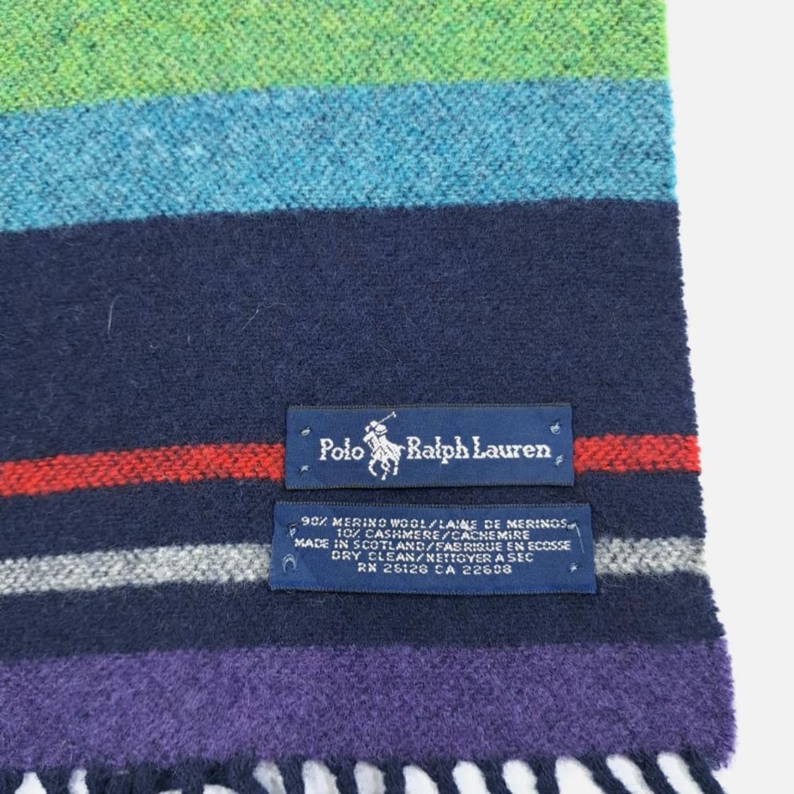 (MZ756)폴로 랄프로렌 멀티컬러 스트라이프 메리노 캐시 목도리 머플러 상품이미지4