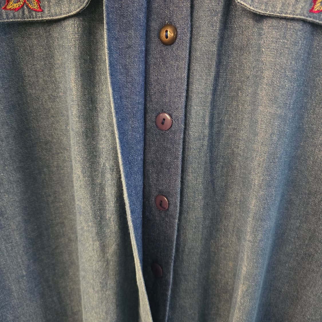 V HINTON 코트 자수 데님 원피스 캐나다 생산  상품이미지5