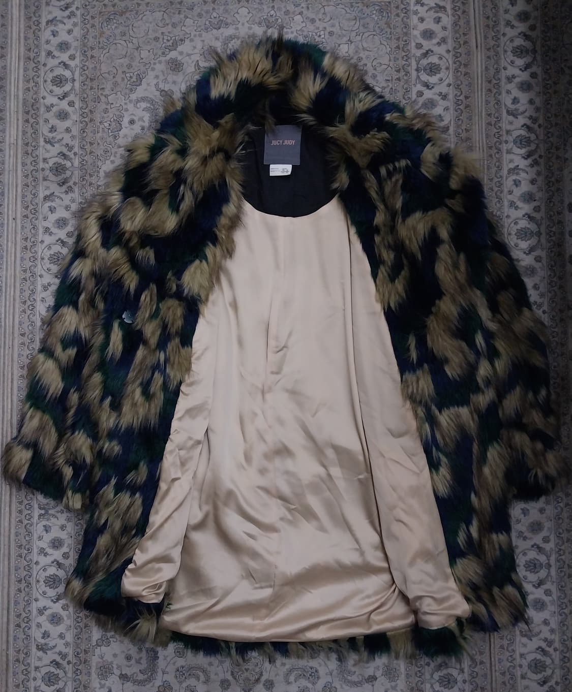 jucy judy 컬러풀 페이크 퍼 롱코트 85 (엄청크게나옴 88까지) 상품이미지2