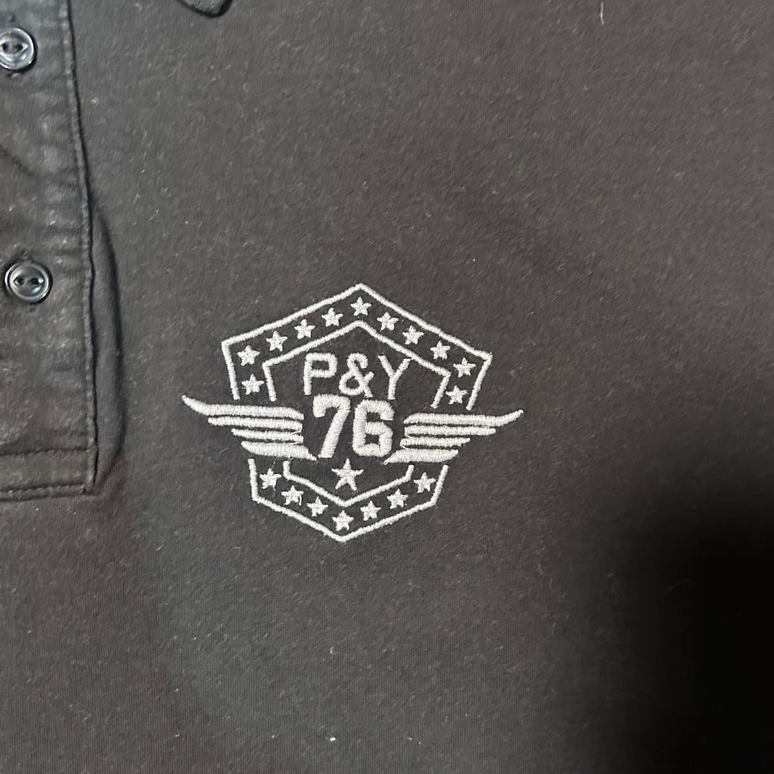 [L] 퍼플 앤 옐로우 백로고 카라 반팔 상품이미지4