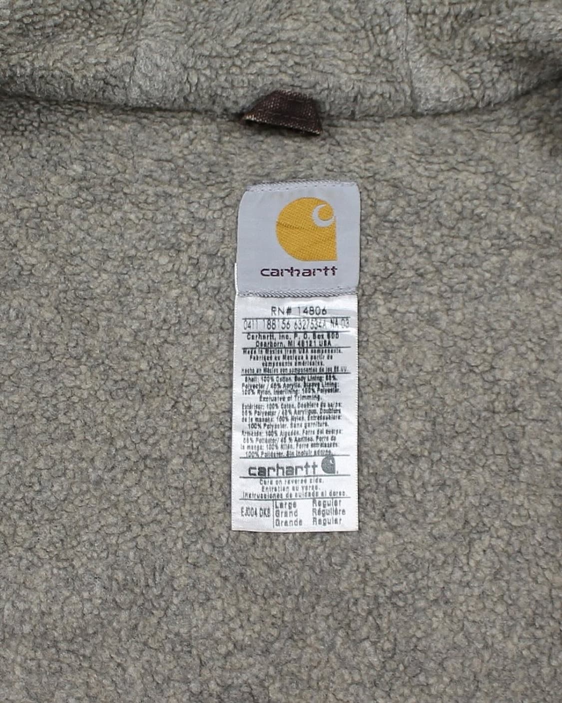 2011 칼하트 EJ004 DKB 덕 액티브 자켓 쉐르파 안감 브라운 상품이미지5