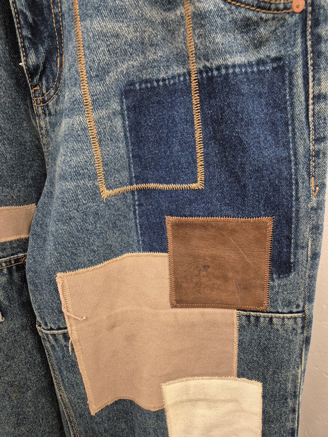 Andersson Bell 패치워크 와이드 데님 팬츠 M 상품이미지10