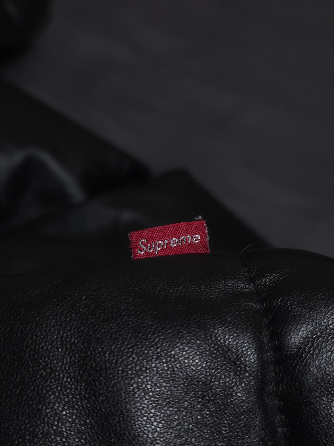 [XL] 슈프림 노스페이스 레더 눕시 패딩 블랙 상품이미지6