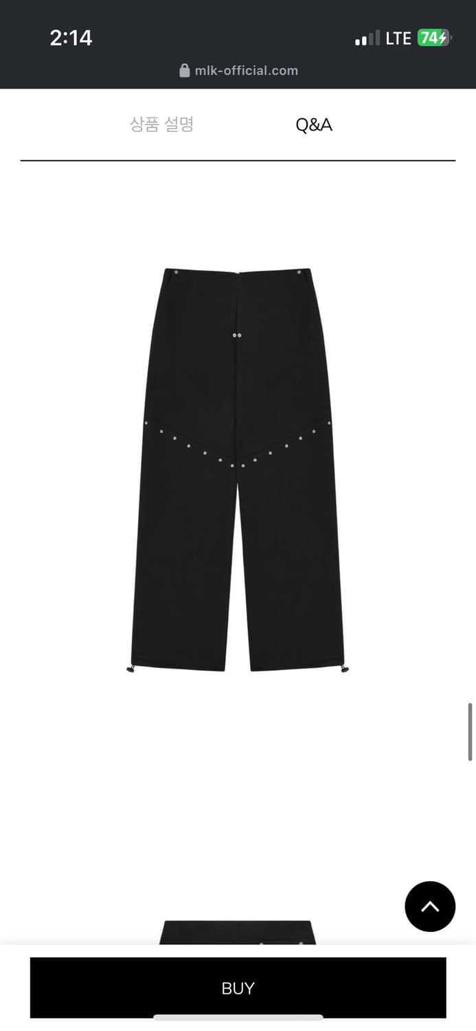 MLK - STUD PANTS BLACK 상품이미지2