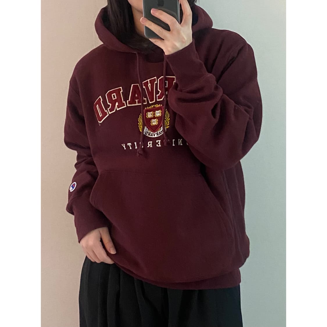 챔피온 리버스위브 하버드 후드티 상품이미지1