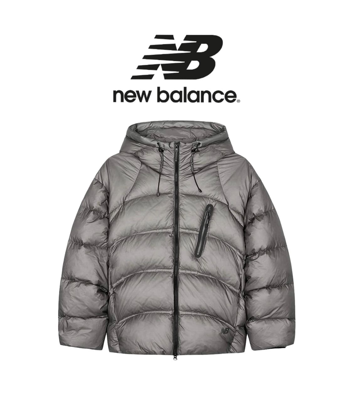 뉴발란스 패딩 UNI 플라잉77 슈퍼라이트 후드형 헤비 구스다운 그레이 상품이미지1