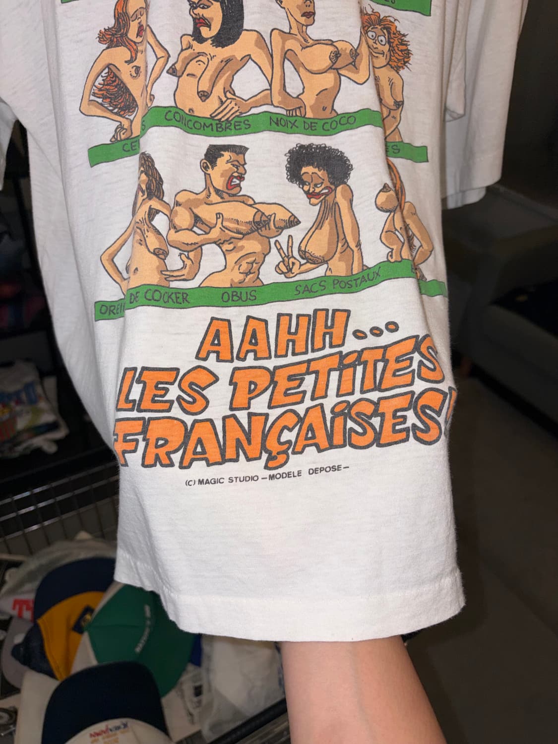 80-90‘s France Erotic cartoon print T 상품이미지8