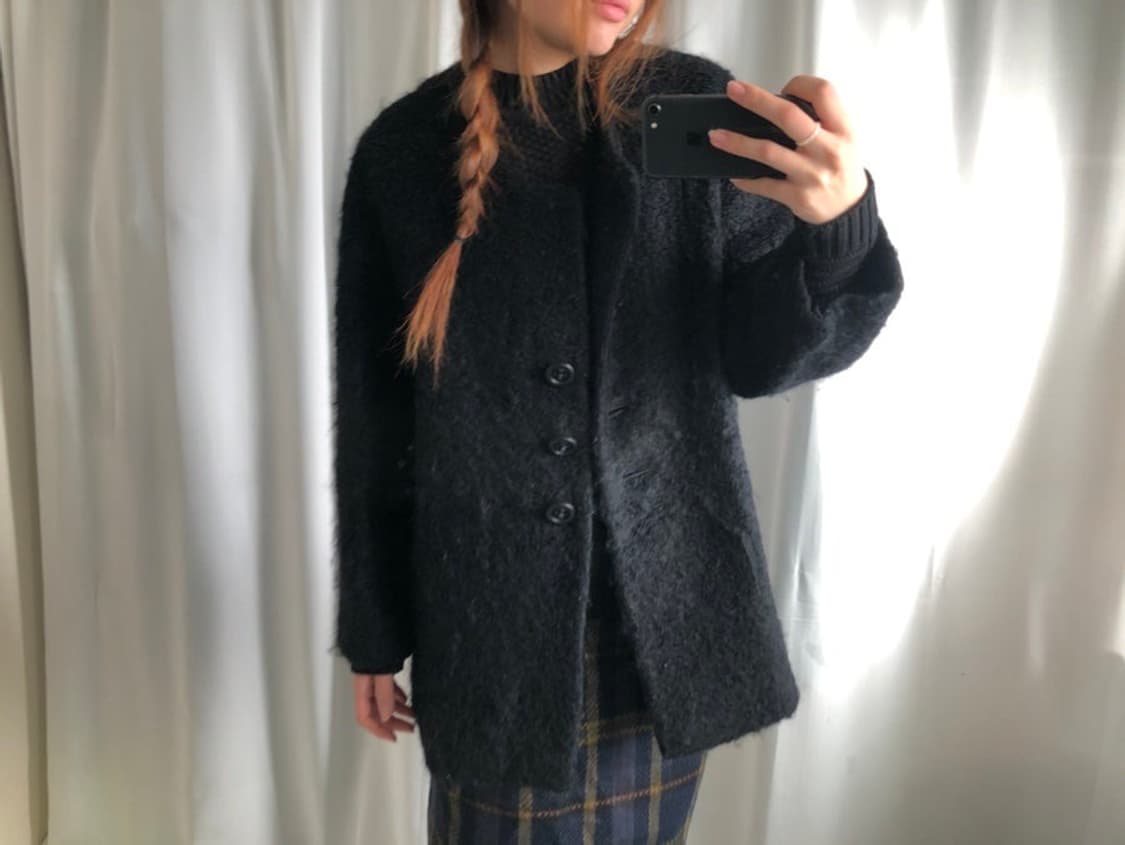 547. black soft midi hoodie coat 상품이미지7