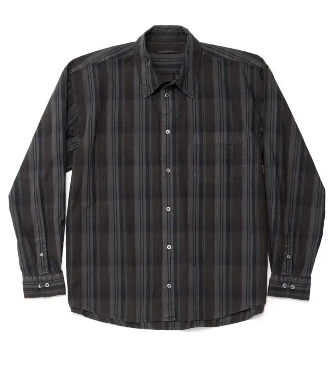 해칭룸 클래식 셔츠 멀티 스트라이프 차콜 (2) 상품이미지1