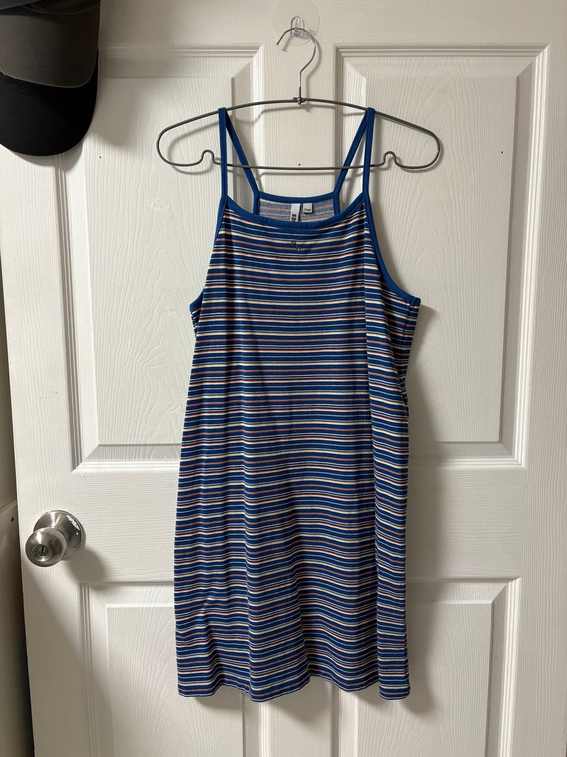 엔조블루스 스트라이프 저지 슬리브리스 원피스 상품이미지2