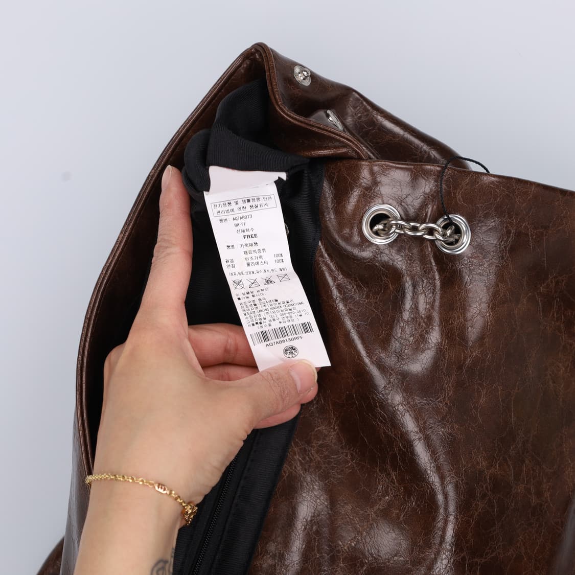 F 새상품 랩 주름 체인백 0402H1 상품이미지4