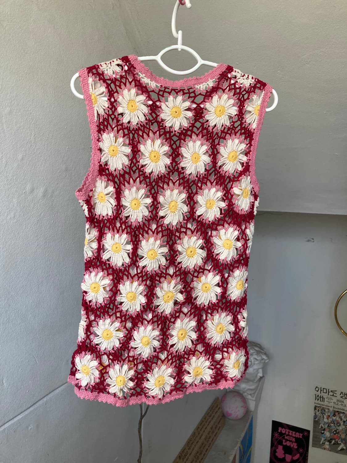 플라워 뜨개 레이스 니팅 베스트 상품이미지6