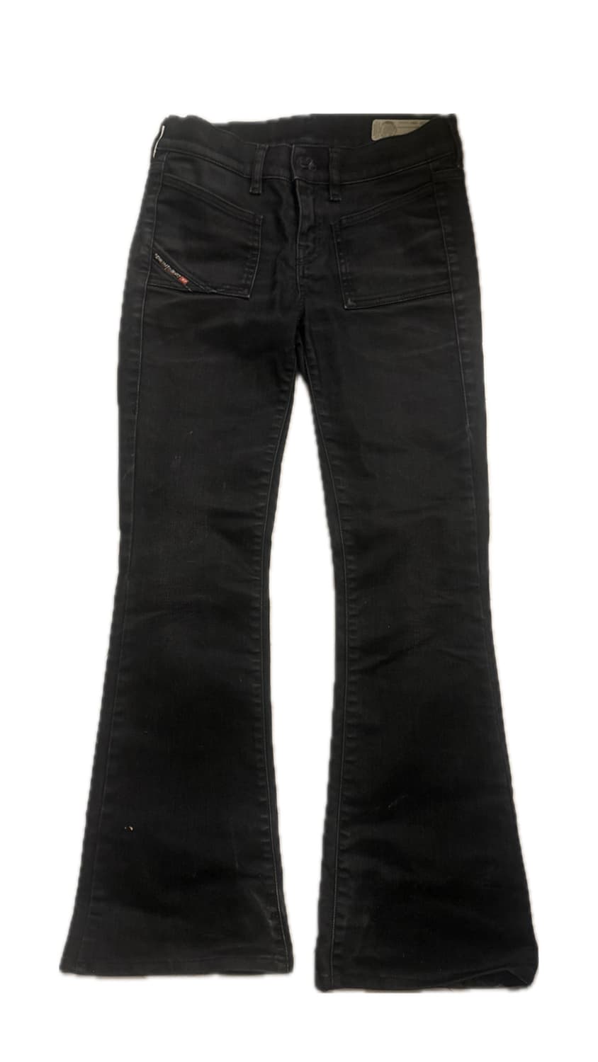 디젤 D-BEEBEE-X 로우라이즈 부츠컷 데님 팬츠 블랙 W24 상품이미지1