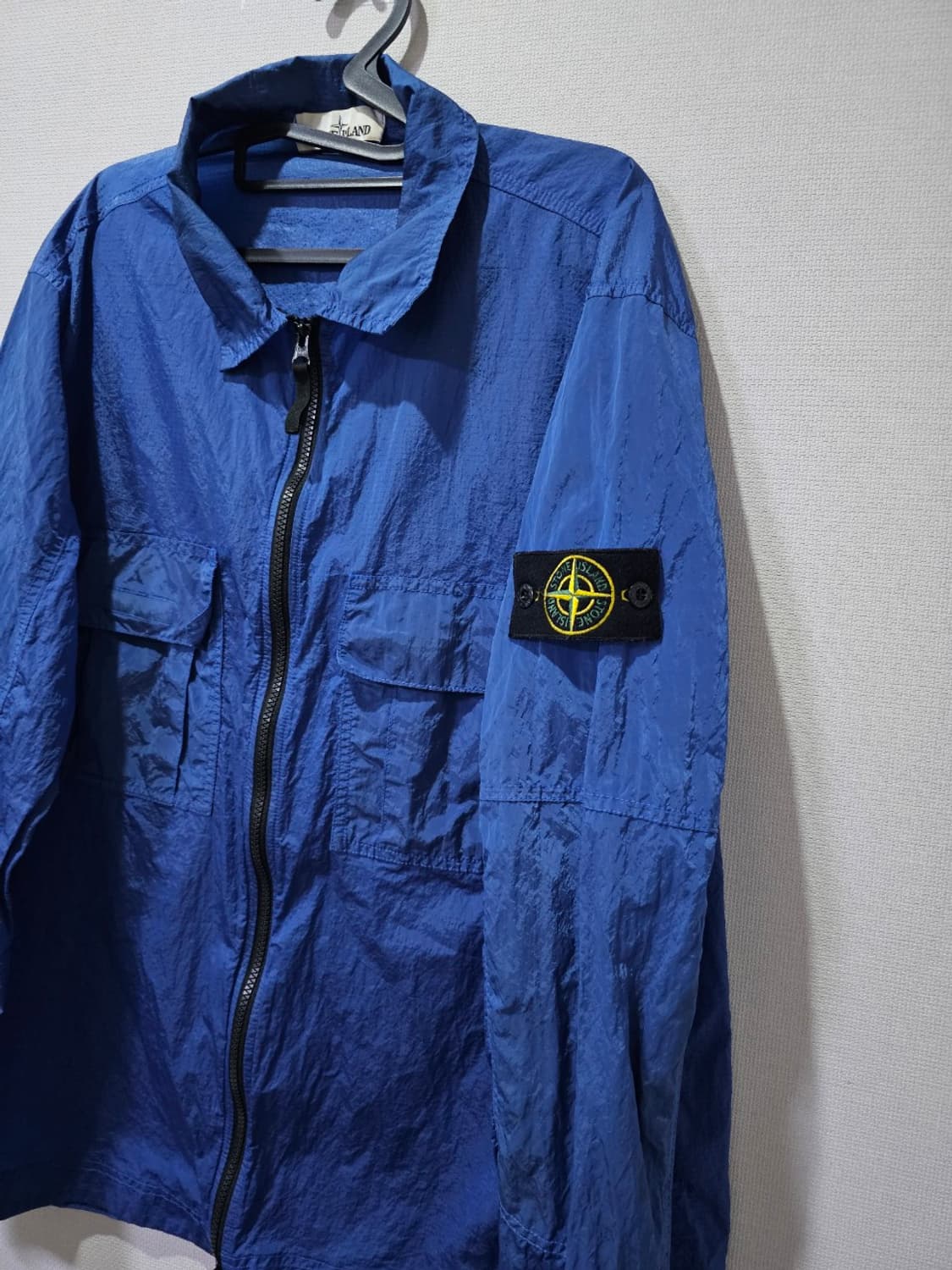 정품 스톤아일랜드 블루 나일론메탈 오버셔츠 나일론메탈 자켓 105 / X 상품이미지2