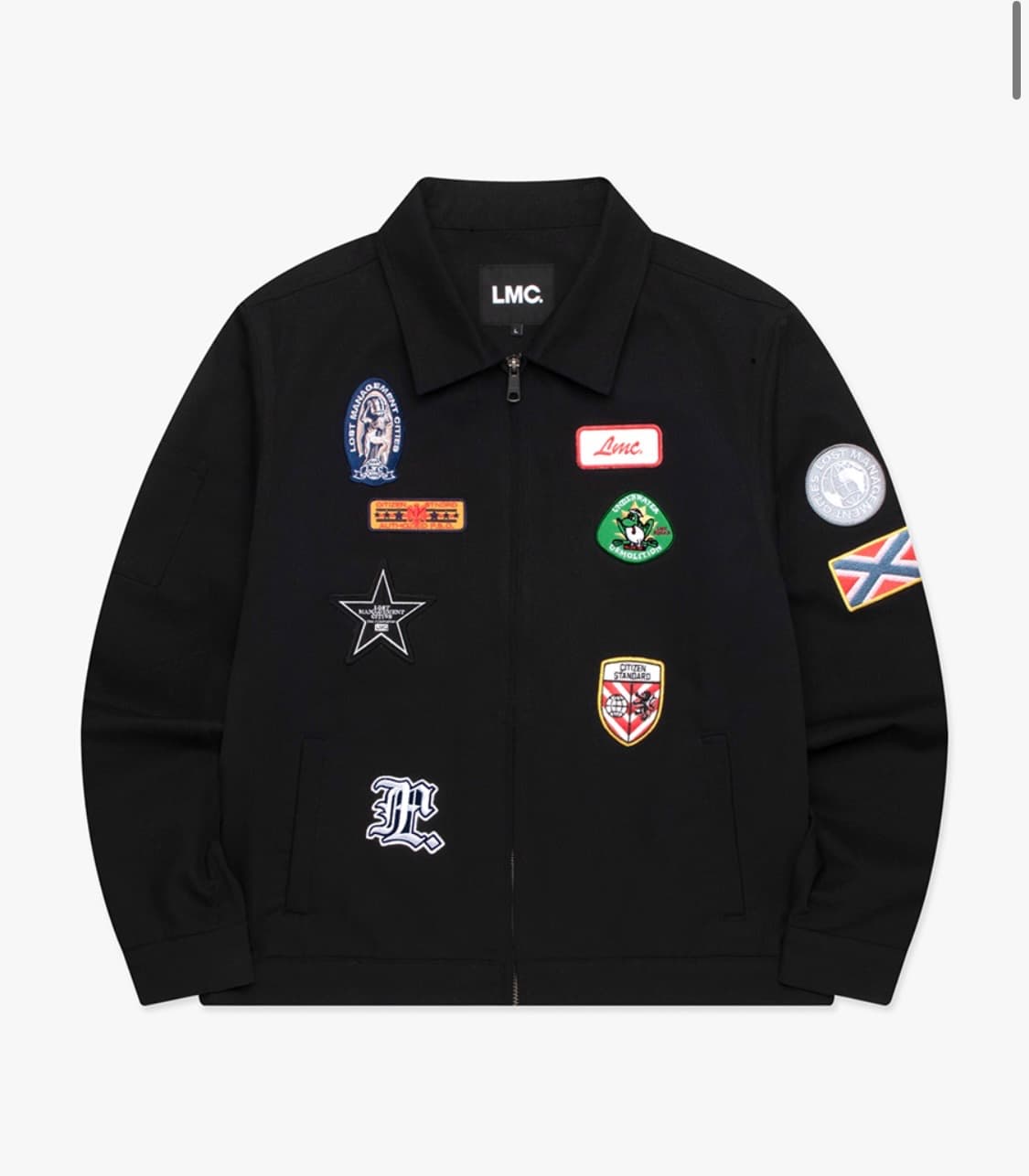 LMC 패치 워크 자켓 블랙 상품이미지1