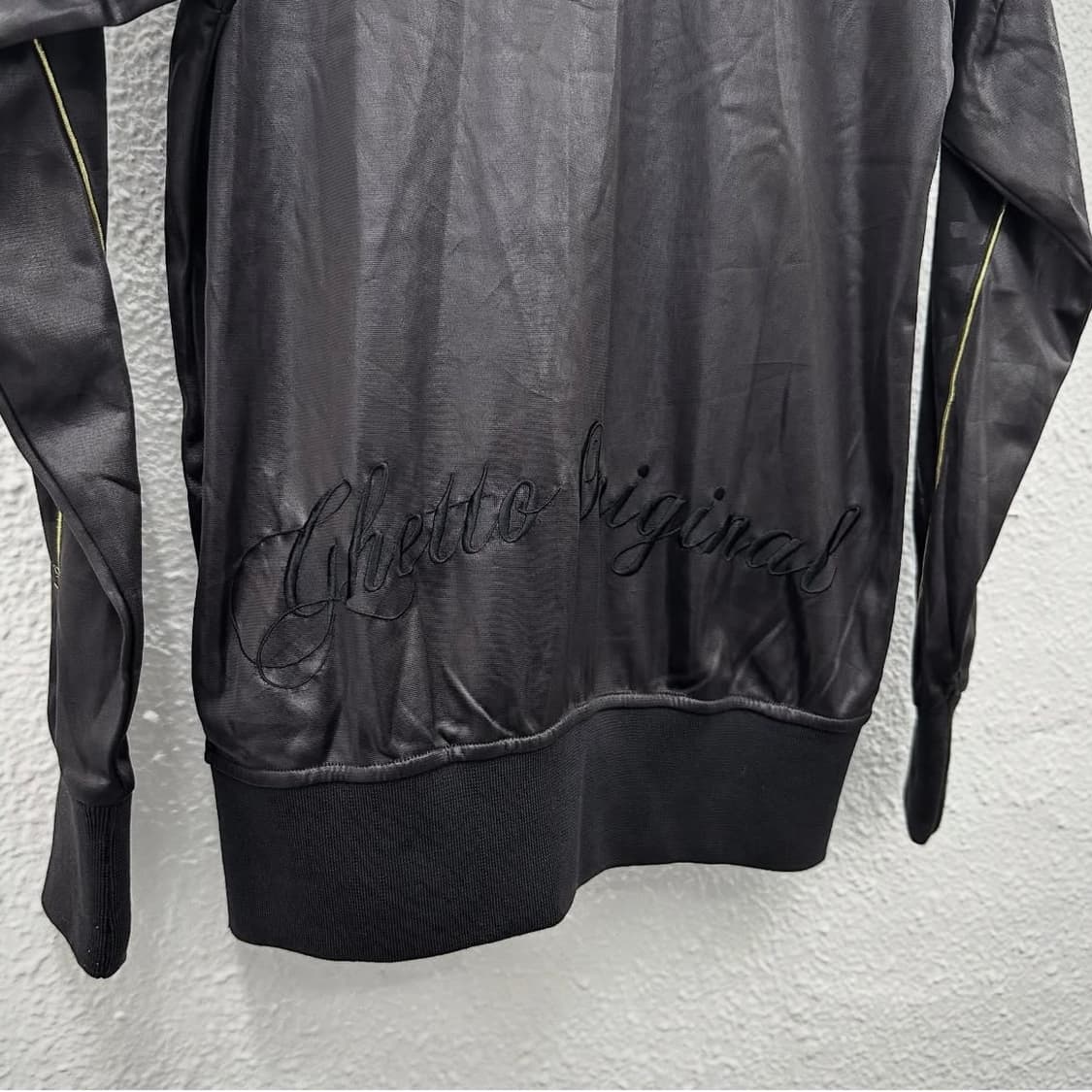 Black glossy zip-up hoodie 상품이미지6