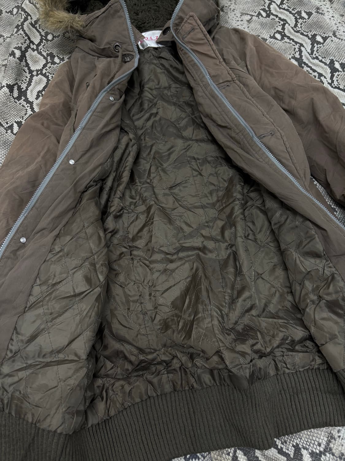 [COLZA]Grunge Mood Fur Khaki Parka 상품이미지8