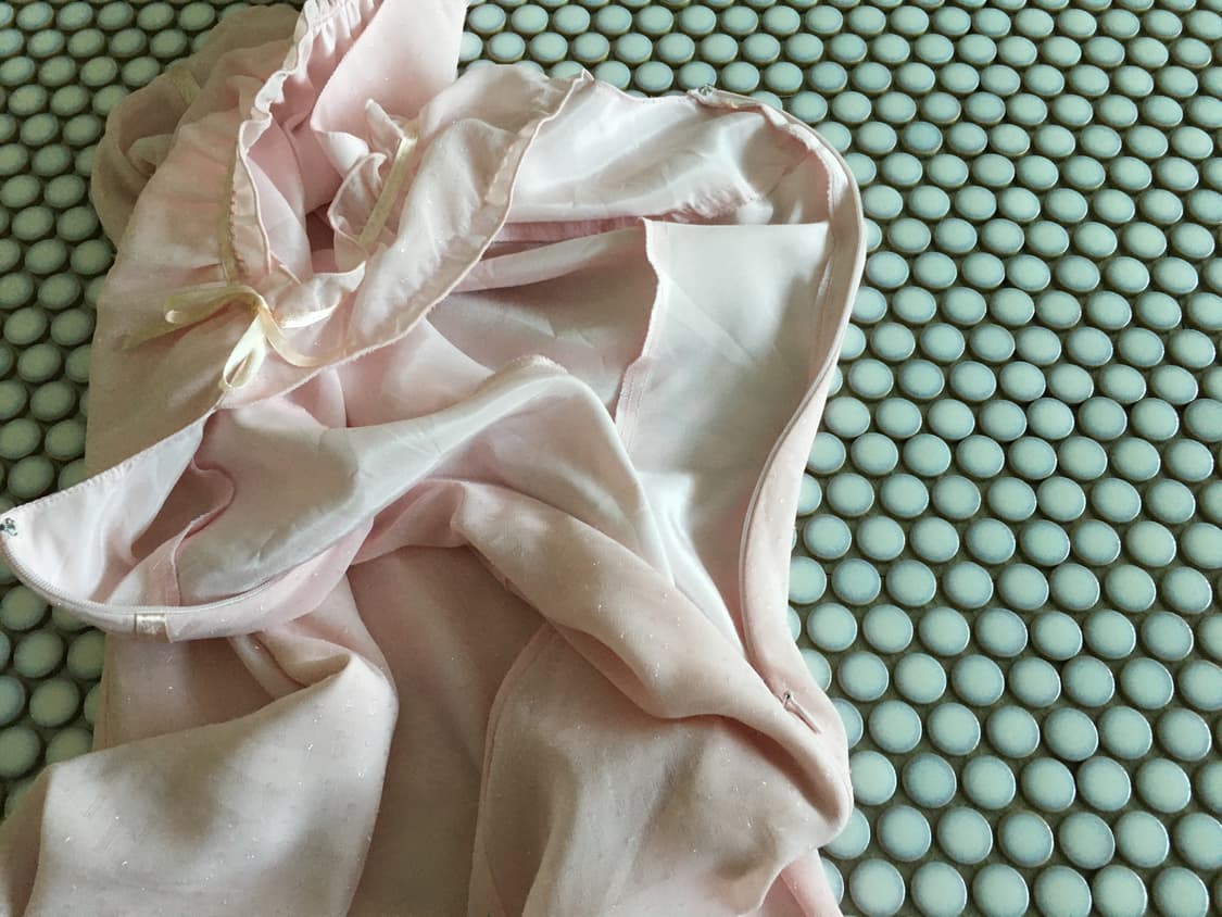 satin ribbon ruffle slip dress 상품이미지6