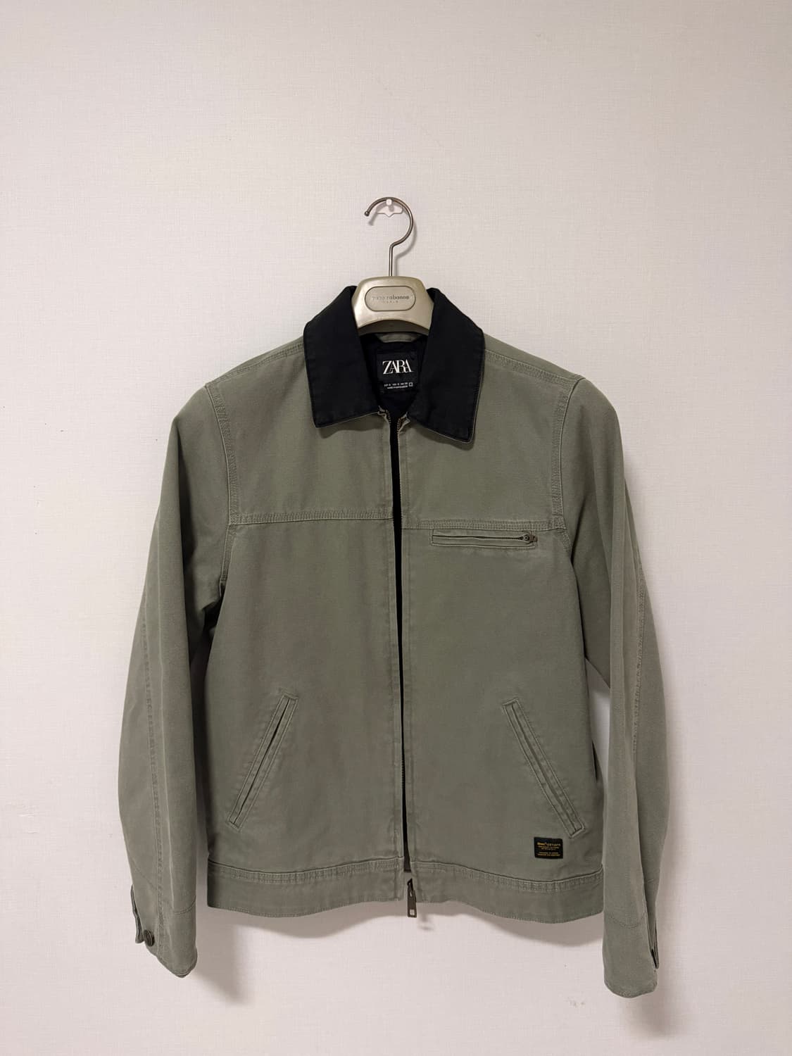 자라 콘트라스트 칼라 자켓 라이트 그린 상품이미지1