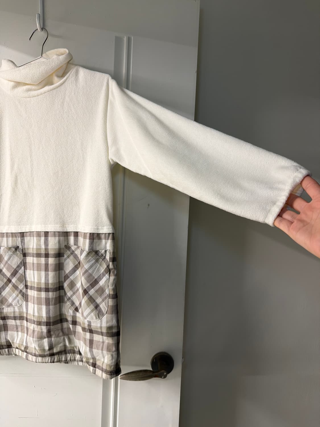 일본빈티지 모리 후리스 체크 원피스 상품이미지5