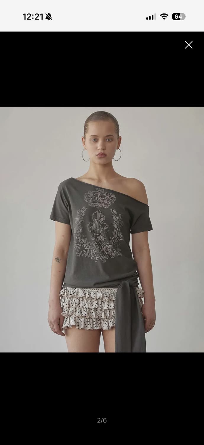 스컬프터 Chateau Shithole Tie Tee Charcoal 상품이미지2