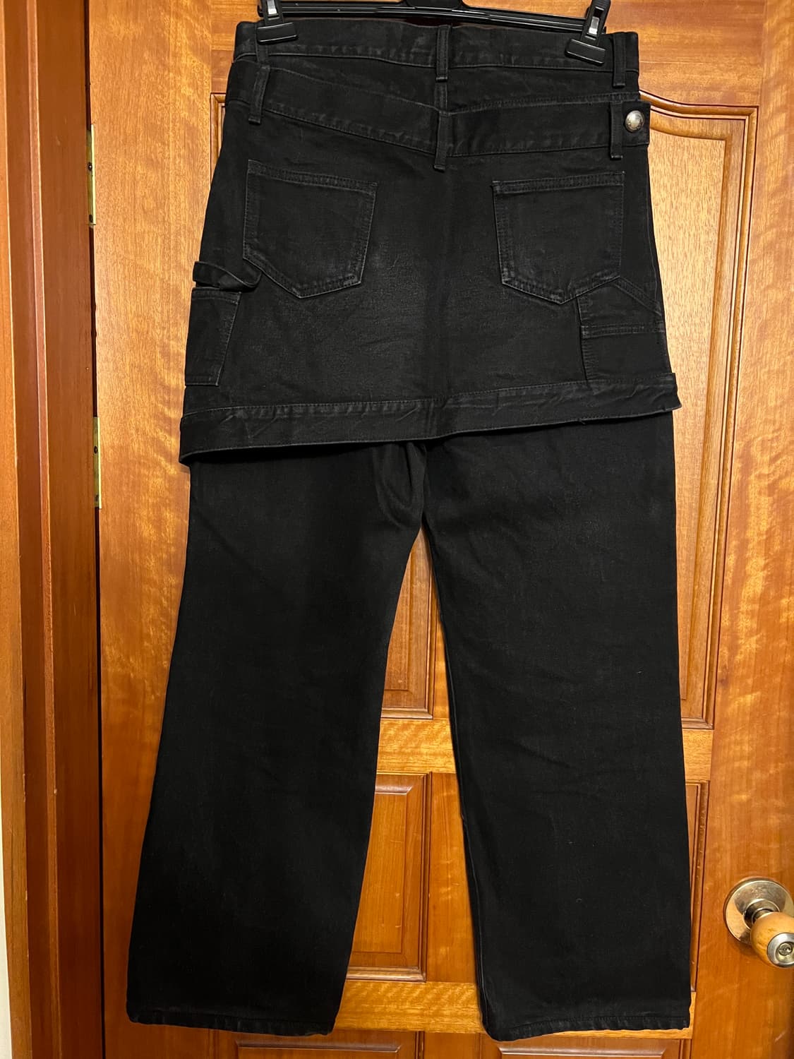 [31] 앤더슨벨 스커트 랩 팬츠 블랙 상품이미지1