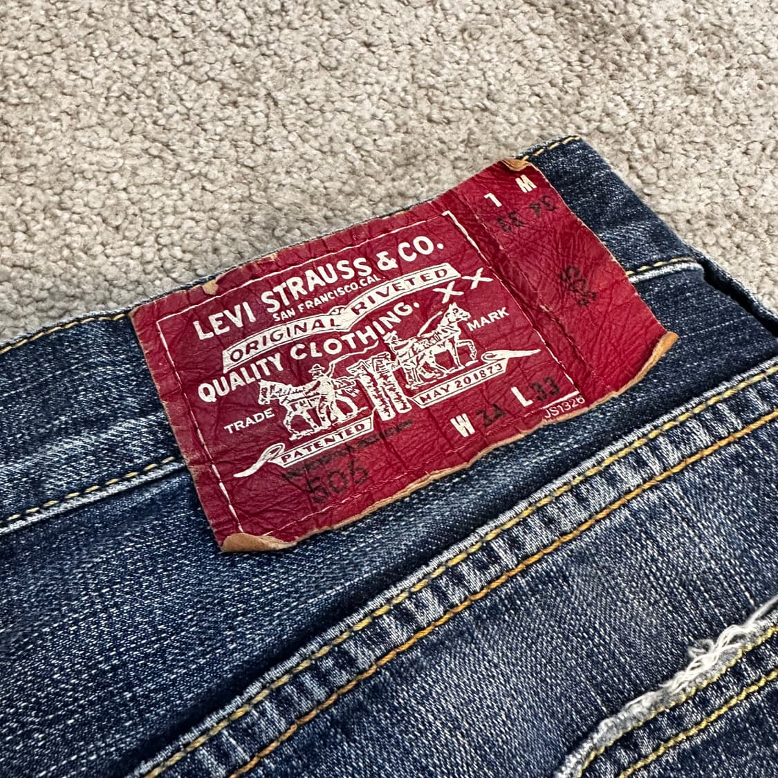 리바이스505 레귤러 스트레이트 빈티지 데님(34) 상품이미지7