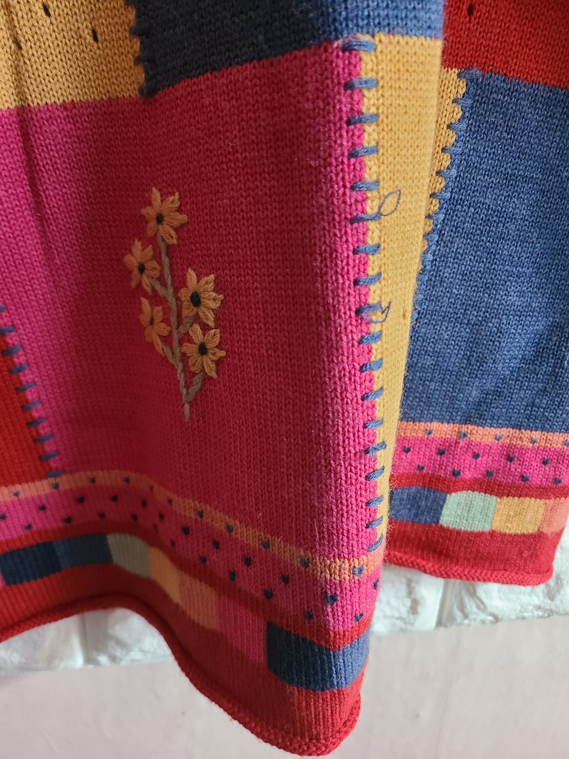 기비 꽃자수 니트 스웨터(55-66) 상품이미지7