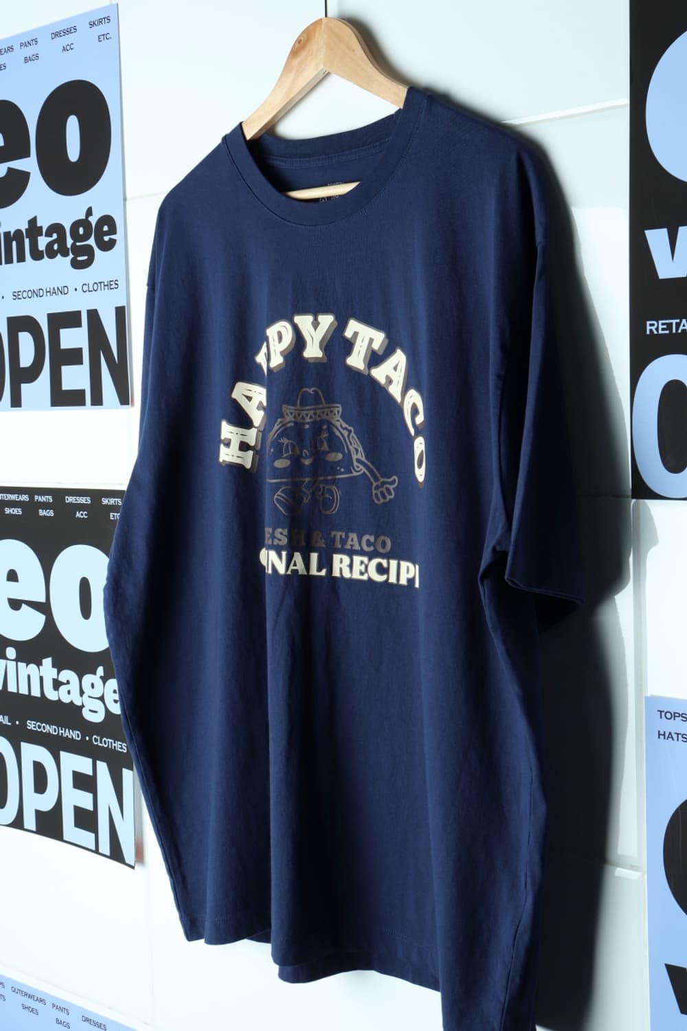 (2XL-4XL) 탑텐 반팔 티셔츠 박시 네이비 USA-H30029 상품이미지1