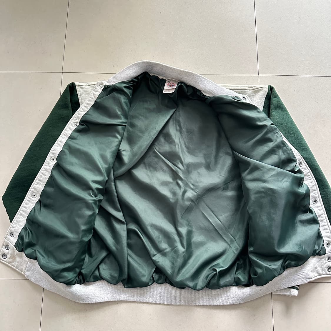 90s 빈티지 후르츠오브더룸 슈퍼코튼 바시티 자켓 MADE IN USA  상품이미지7