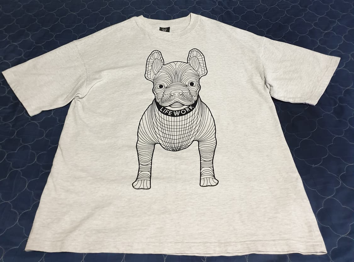 라이프워크 빅라독 코튼 반팔티 멜란지 그레이 (M) 상품이미지1