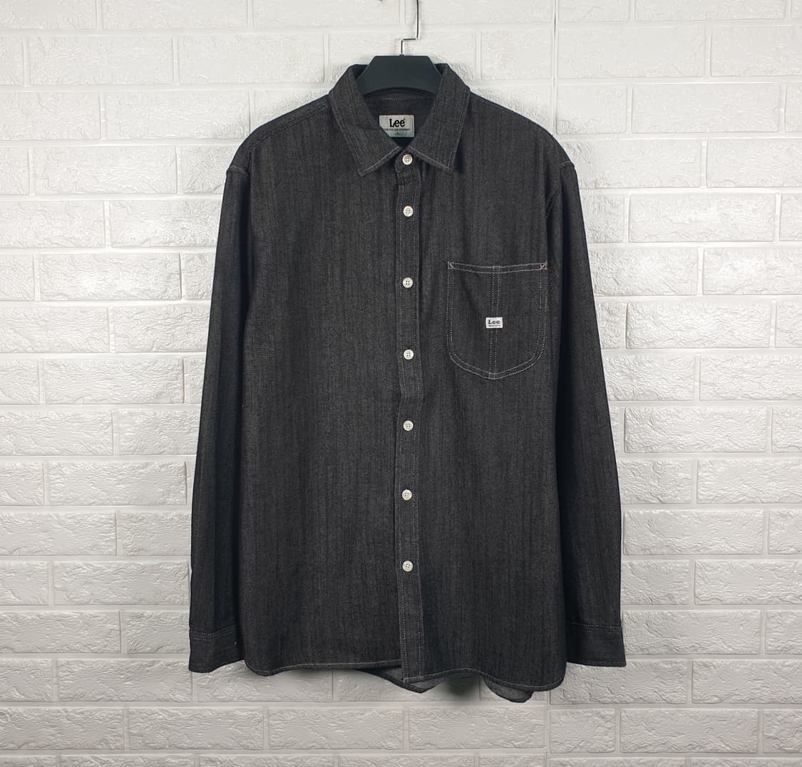 [100]LEE 리 데님 릴렉스드핏 셔츠 블랙 상품이미지3