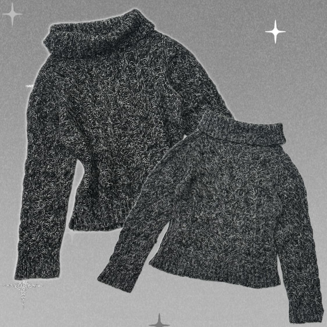 락 펑크 하프넥 니트 쿠앤크맛 겨울 레이어드 베이직 공겜여주 지뢰계 상품이미지1