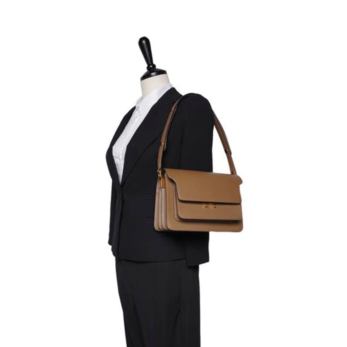 (중고) 마르니 브라운 사피아노 트렁크 미듐 숄더백 상품이미지4