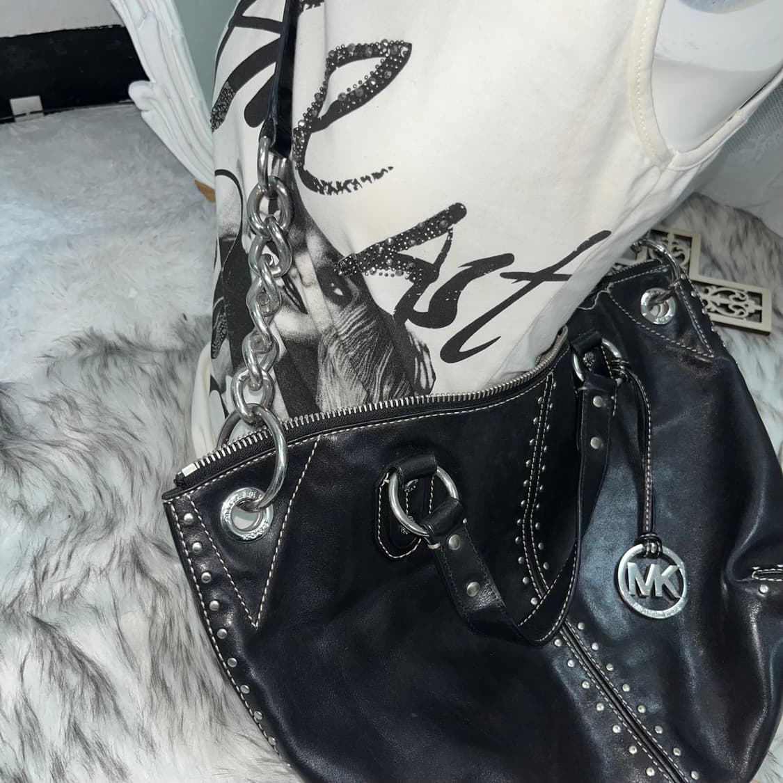 빈티지 스터드 라운드 크로스백 상품이미지2