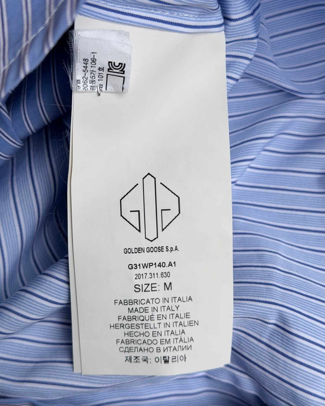 GOLDEN GOOSE DELLIXE UNBALANCED 스트라이프 셔츠 상품이미지9