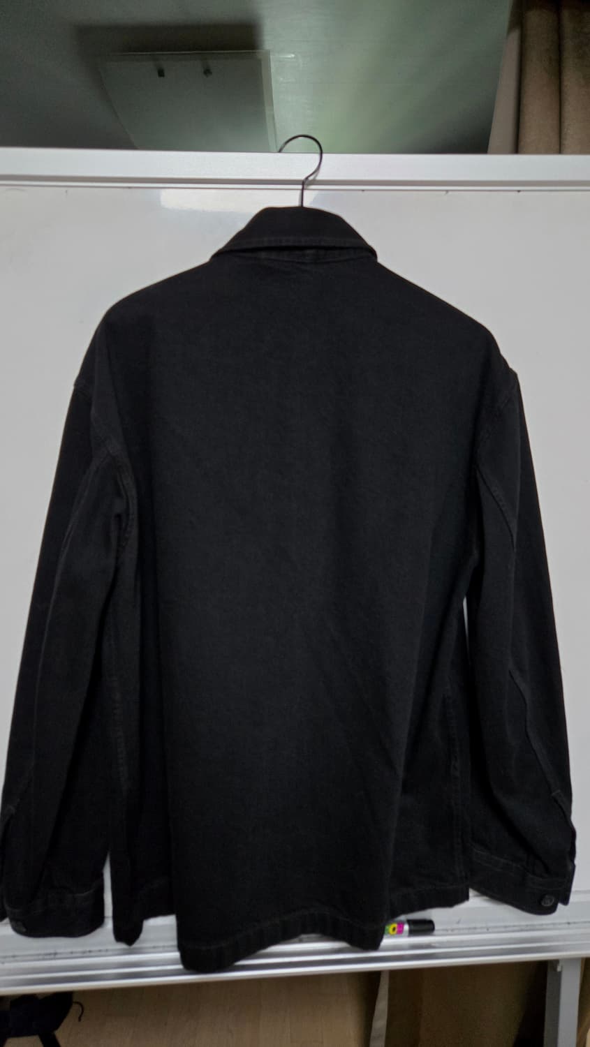 유니클로U 오버사이즈 데님자켓 블랙 L 르메르 상품이미지3