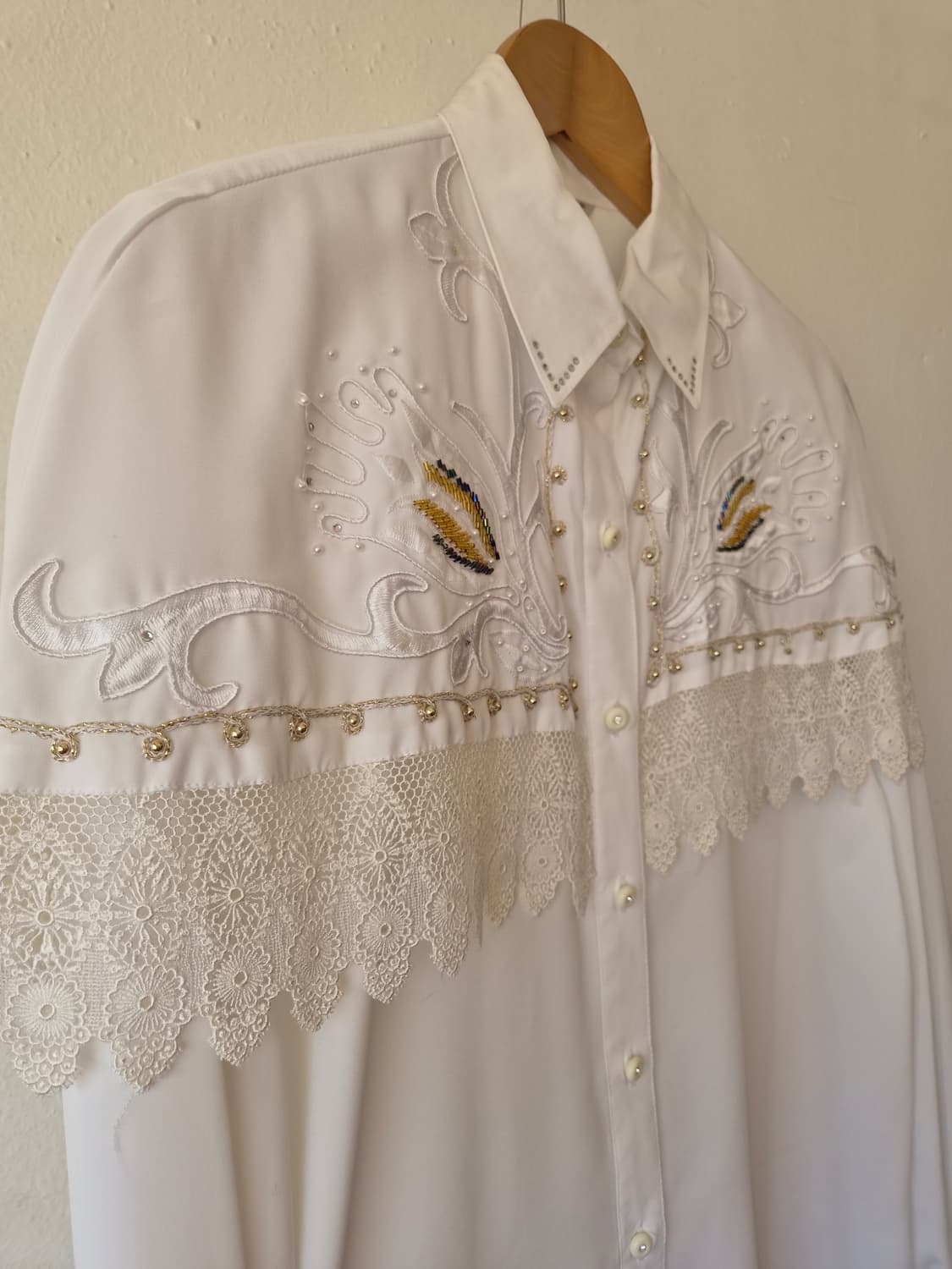 Mode More 여성 빈티지비즈케이프블라우스 FREE 상품이미지4