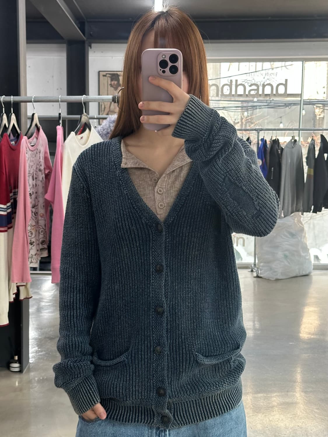 폴로랄프로렌 워시드 데미지 니트가디건 상품이미지1