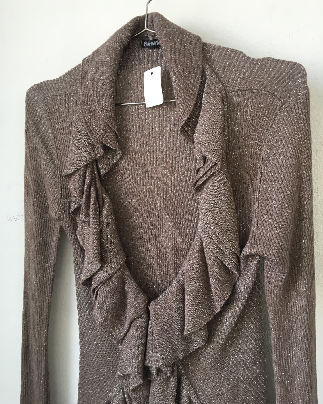 Glitter ruffle knit cardigan 상품이미지4