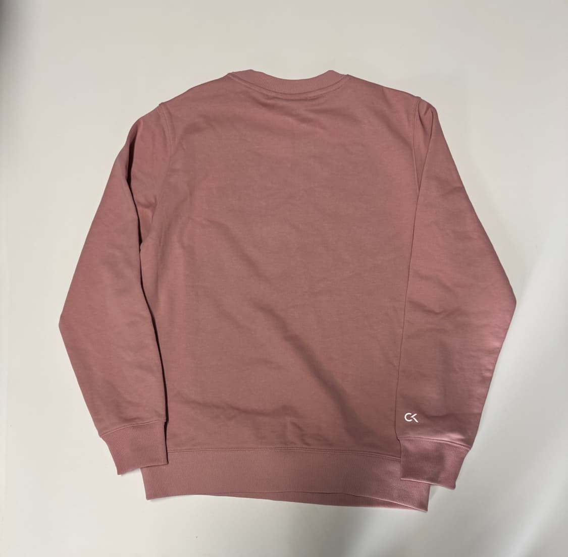 여성 캘빈클라인 박스 스펠로고 핑크 맨투맨 M 상품이미지2