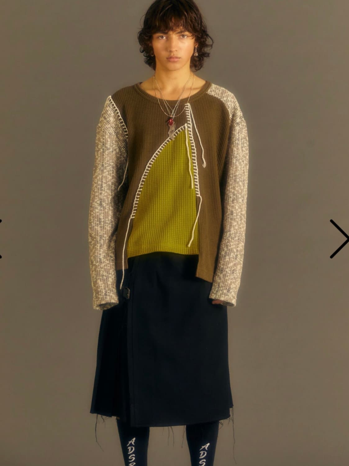 앤더슨벨 차트레 크루넥 스웨터 니트 상품이미지1