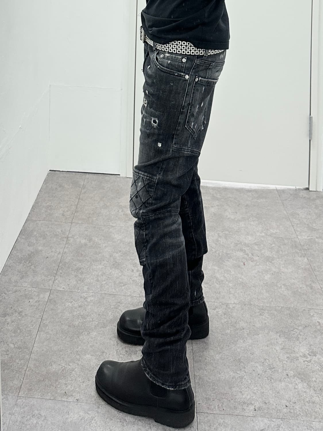 DSQUARED2 painting zip biker pants 상품이미지3
